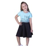 Toontoy Kız Çocuk Too Stylısh Baskılı Elbise Mint Yeşili 5 YAŞ