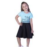 Toontoy Kız Çocuk Too Stylısh Baskılı Elbise Mint Yeşili 7 YAŞ
