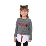 TOONTOY Kız Çocuk Trendy Pullu Nakış Sweatshirt, 8 Yaş, 12041-, Antrasit Melanj, kız-çocuk
