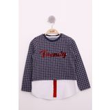 Toontoy Kız Çocuk Trendy Pullu Nakış Sweatshirt