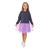 Toontoy Kız Çocuk Tüllü Elbise Lila 3 YAŞ