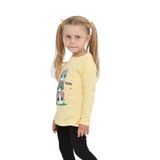 TOONTOY Kız Çocuk Üçlü Kedi Baskılı Sweatshirt, 1 Yaş, 24805, Açık Sarı, kız-çocuk
