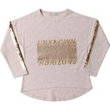 Toontoy Kız Çocuk Unknown Baskılı Sweatshirt Kahve Melanj 5 Yaş K-326 - Kahverengi