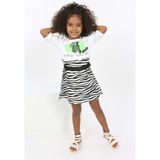 Toontoy Kız Çocuk Varaklı Enjoy Baskılı T-Shirt - 8 Yaş - Haki