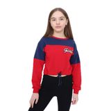 Toontoy Kız Çocuk Varaklı Girl Baskılı Sweatshirt - 12 Yaş - Lacivert