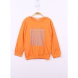 Toontoy Kız Çocuk Weekend Baskılı Sweatshirt - 5 Yaş - Turuncu