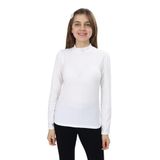 Toontoy Kız Çocuk Yakası Taşlı Okul Tişört Ekru 8-9 YAŞ