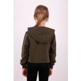 Toontoy Kız Çocuk Yazı Baskılı Sweatshirt - 8 Yaş - Haki