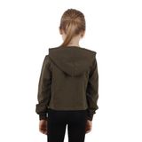 Toontoy Kız Çocuk Yazı Baskılı Sweatshirt Haki 10 YAŞ