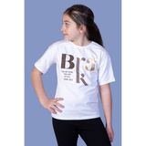 Toontoy Kız Çocuk Yazı Baskılı T-Shirt - 12 Yaş - Ekru