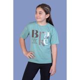 Toontoy Kız Çocuk Yazı Baskılı T-Shirt - 8 Yaş - Yeşil