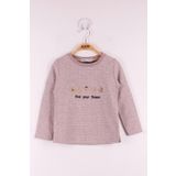 Toontoy Kız Çocuk Yazı Nakışlı Puanlı T-shirt