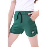 Toontoy Kız Çocuk Yıldız Arma Nakışlı Şort - 6 Yaş - Yeşil