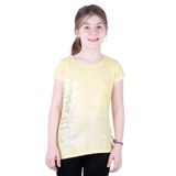 TOONTOY Kız Çocuk Yıldız Baskılı Kesik Cep Detaylı Tişört 8 Yaş, 8 Yaş, 11013-, Sarı, Kız Çocuklar