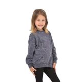 Toontoy Kız Çocuk Yıldız Baskılı Sweatshirt - 7 Yaş - Füme