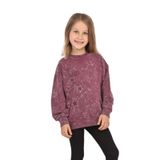 TOONTOY Kız Çocuk Yıldız Baskılı Sweatshirt, Mor, 7 Yaş