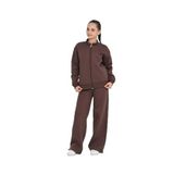 Toontoy Kız Çocuk Yıldız Nakışlı Eşofman Takım - Kahverengi - 10 - 11 Yaş