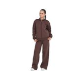 Toontoy Kız Çocuk Yıldız Nakışlı Eşofman Takım - Kahverengi - 8 - 9 Yaş