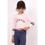 Toontoy Kız Çocuk Yıldızlı Dream Baskılı Sweatshirt - 12 Yaş - Pembe