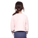 Toontoy Kız Çocuk Yıldızlı Dream Baskılı Sweatshirt - 8 Yaş - Pudra