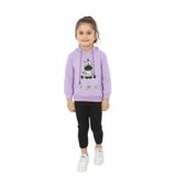 Toontoy Kız Çocuk Yıldızlı Zebra Baskılı Kapüşonlu Sweatshirt - 6 Yaş - Lila