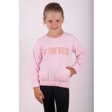 Toontoy Kız Çocuk You Wish Baskılı Sweatshirt - 3 Yaş - Açık Pembe