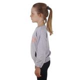 Toontoy Kız Çocuk You Wish Baskılı Sweatshirt - 6 Yaş - Gri Melanj