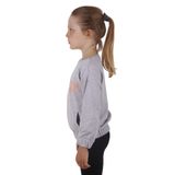 Toontoy Kız Çocuk You Wish Baskılı Sweatshirt Gri Melanj 4 YAŞ
