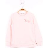Toontoy Kız Çocuk Yusufcuk Nakışlı Sweatshirt - 3 Yaş - Pudra