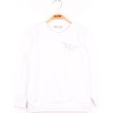 Toontoy Kız Çocuk Yusufcuk Nakışlı Sweatshirt - 4 Yaş - Beyaz