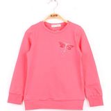 Toontoy Kız Çocuk Yusufcuk Nakışlı Sweatshirt - 5 Yaş - Nar Çiçeği