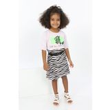 Toontoy Kız Çocuk Zebra Baskılı Elbise