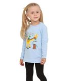 TOONTOY Kız Çocuk Zürafa Baskılı Sweatshirt, 1 Yaş, 24802, Mavi, kız-çocuk
