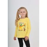 Toontoy Kız Çocuk Zürafa Baskılı Sweatshirt - Koyu Sarı - 3 Yaş