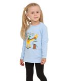 Toontoy Kız Çocuk Zürafa Baskılı Sweatshirt Mavi