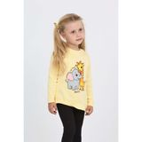 Toontoy Kız Çocuk Zürafa Fil Baskılı Sweatshirt - 2 Yaş - Açık Sarı