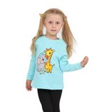 TOONTOY Kız Çocuk Zürafa Fil Baskılı Sweatshirt, 24804