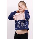 Toontoy Love Dünya Baskılı Kız Çocuk Sweatshirt