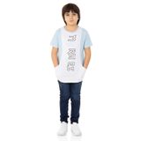 Toontoy My Rules Baskılı Mavi-Beyaz Erkek Çocuk T-shirt