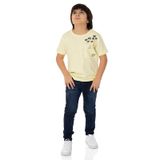 Toontoy Palmiyeli Baskılı Sarı Erkek Çocuk T-shirt