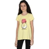 Toontoy Parfüm Nakışlı Sarı Kız Çocuk T-Shirt