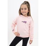 Toontoy Toonto Kız Çocuk Relax Fit Kapüşonlu Düşük Omuz Baskılı Sweatshirt - 2 Iplik - Pudra - 4