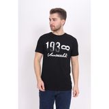 Toontoy Unisex Atatürk Baskılı Bisiklet Yaka Kısa Kollu Tişört - Siyah - XS