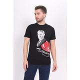 Toontoy Unisex Atatürk Baskılı Tişört 23093 Siyah S