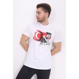 Toontoy Unisex Atatürk Baskılı Tişört - S - Beyaz