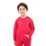 Toontoy Unisex Çocuk Baskılı Sweatshirt Fuşya 5 YAŞ