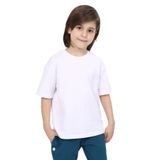 Toontoy Unisex Çocuk Etek Ucu Baskılı Tişört Beyaz 6 YAŞ
