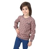 Toontoy Unisex Çocuk Nakışlı Sweatshirt Acı Kahve 6-7 YAŞ