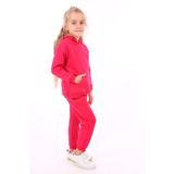 Toontoy Unisex Çocuk Nakışlı Sweatshirt Fuşya 4 YAŞ