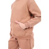 Toontoy Unisex Çocuk Nakışlı Sweatshirt Kahverengi 10-11 YAŞ
